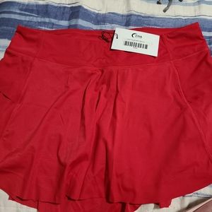 Red grand slam skirt